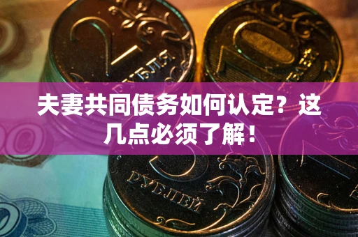 北京夫妻共同债务如何认定？这几点必须了解！