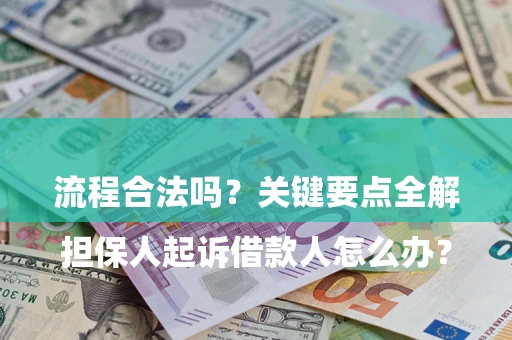 北京

担保人起诉借款人怎么办？流程合法吗？关键要点全解析